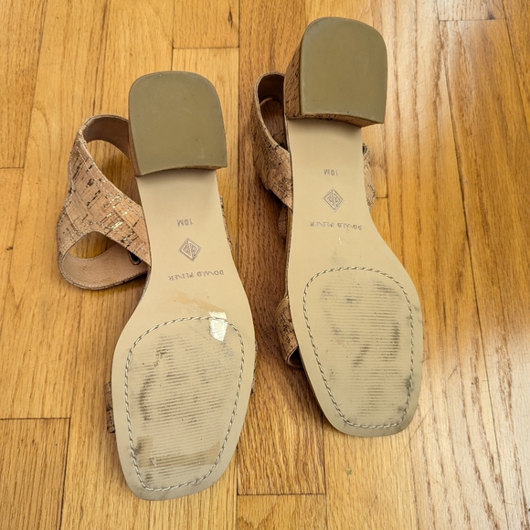 Donald Pliner Vixi Cork Color Strap Block Heels - Picture 7 of 8